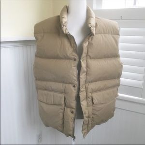 Cabelas Tan Sleeveless Goose Down Full Zip Puffer Jacket Vest Men’s Large Tall